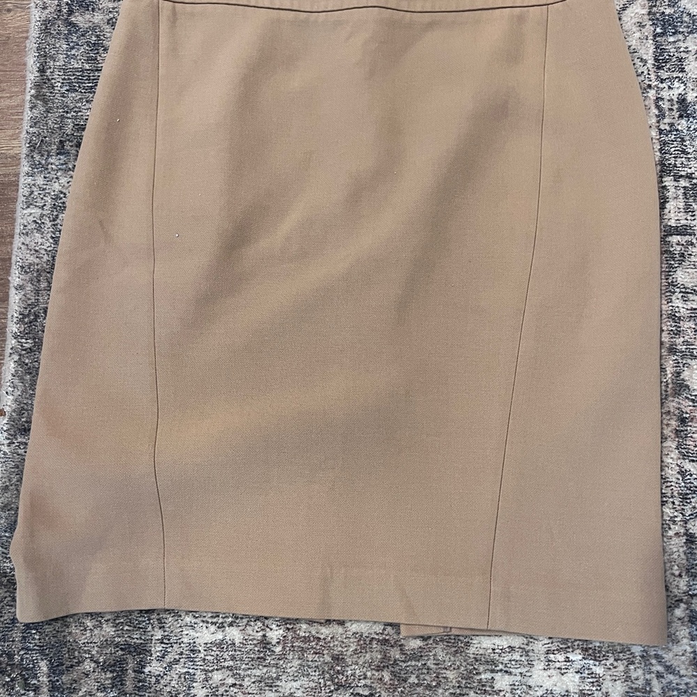 LOFT Camel Crepe Skirt